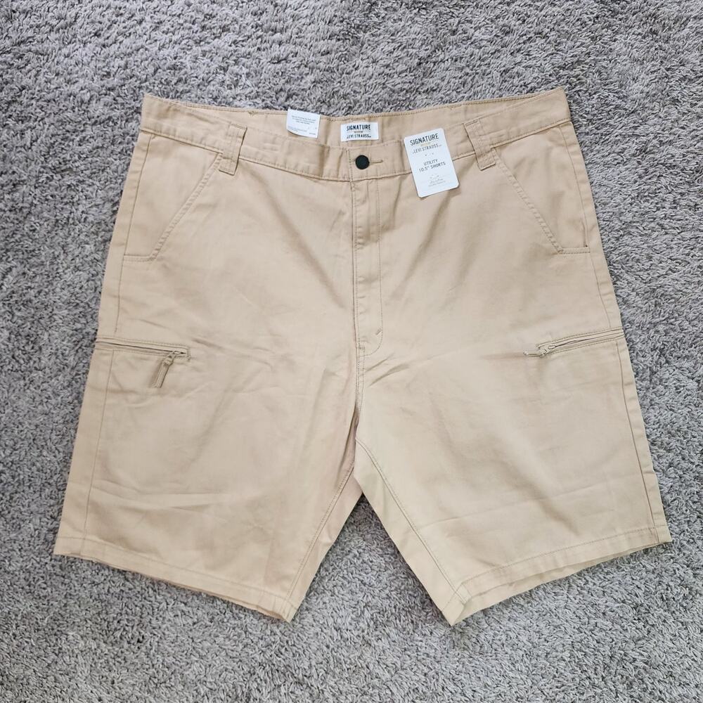 Levis signature gold utility‎ shorts big & tall sz 42 tan new  cargo  carpenter